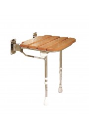 Sedile con doghe in legno senza schienale