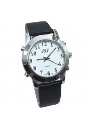 Orologio parlante cinturino pelle nero