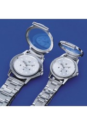 Orologio tattile base da uomo cromato cinturino metallo