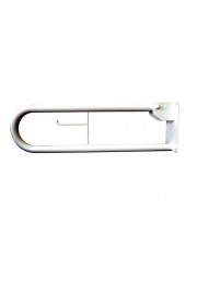 Maniglione ribaltabile con portarotolo 60 cm