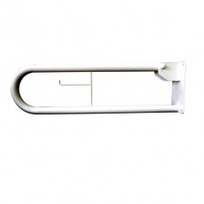 Maniglione ribaltabile con portarotolo 70 cm